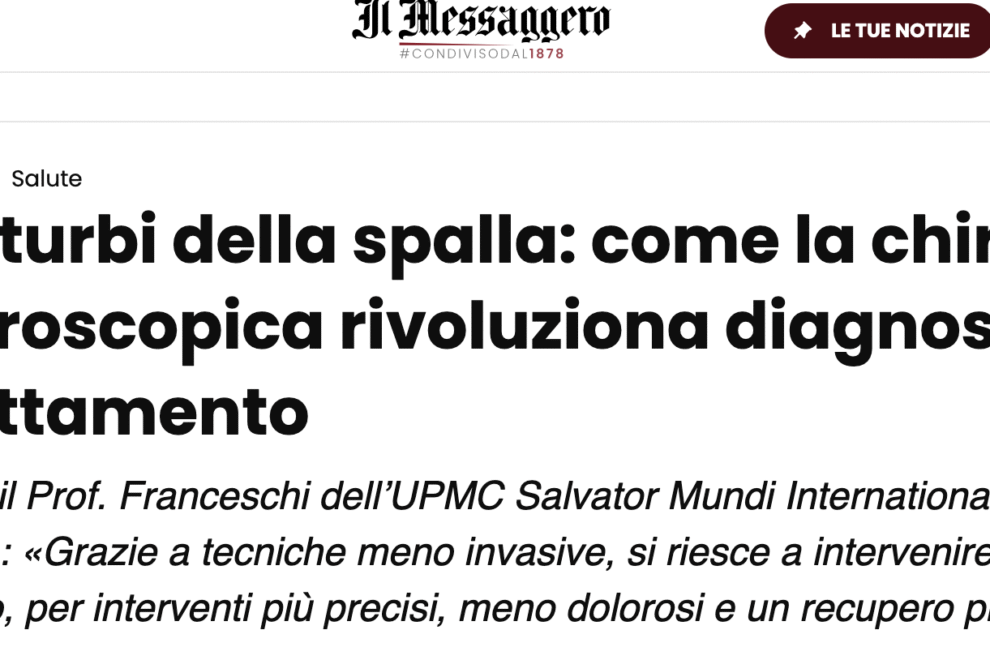 disturbi della spalla